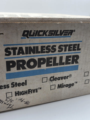 New Old Stock Quicksilver FP699 Stainless Steel Propeller Sealed Box USA 1993