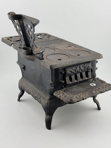 Antique Collectible Crescent Miniature Toy Cast Iron Stove Salesman Sample.