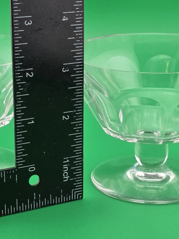 Pair Baccarat Talleyrand Crystal Sherbet Coupes Sherbet Glasses France Signed