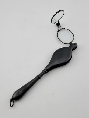 Antique 19th Century Gunmetal Foldable Opera Pocket Spectacles. Excellent Cond.