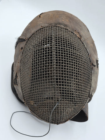 Rare One Of A Kind Antique Late 1800s Wire And Leather Fencing Mask