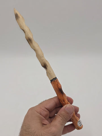 Set Of 2 Rare One Of A Kind Handmade Wooden Magic Wand Fantasy Staff Cosplay.