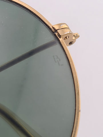 Rare 1980s 52/21mm VINTAGE B&L RAY BAN USA ROUND AVIATOR SUNGLASSES