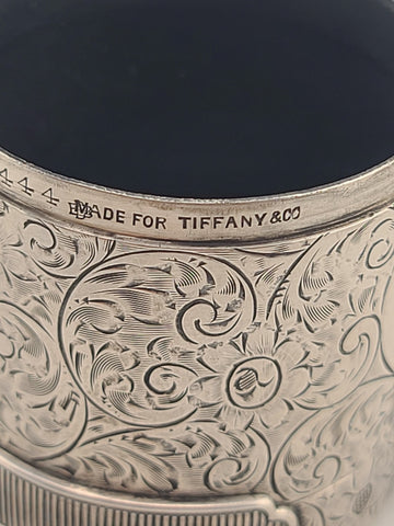 Ultra Rare 19th C Antique Tiffany & Co Repousse Sterling Match Safe w Ash Drawer