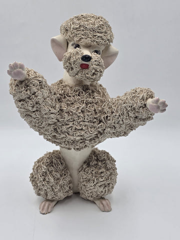 Rare Vintage Mid Century Italian Spaghetti Poodle Ceramic Sculpture 16" Large