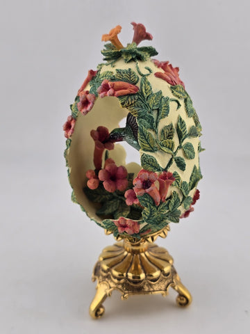 Franklin Mint House Of Faberge Humming Bird Egg Jewels in The Garden - W Box