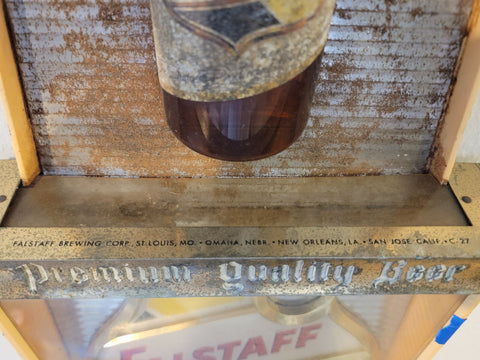 Rare Vintage Collectible Falstaff Beer Sign 1960's For Bar / Mancave. Untested.