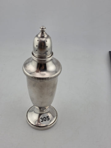 Antique Fisher Sterling Silver Weighted Bottom Salt & Pepper Shakers #1362.