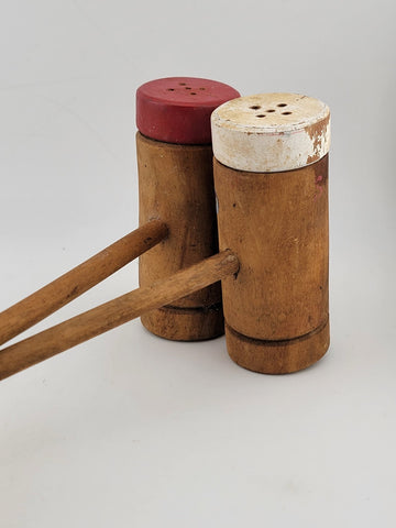 Vintage Collectible Wooden Gavel Salt And Pepper Shakers. Made In Japan.