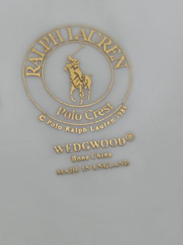 Rare Vintage 1989 Ralph Lauren Wedgwood Bone China Polo Crest Trinket Box