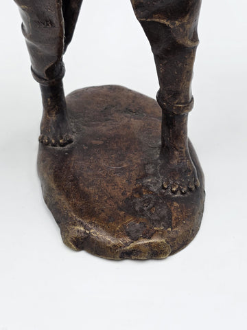 Original Antique C 1940 Burkina Faso Large Heavy Bronze Water Carrier W Africa