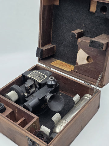 WWII US Army Air Corps A-10 Bubble Sextant Agfa Ansco Aircraft Navigation Case