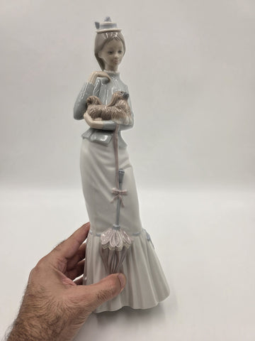 Lladro "Walking with the Puppy Dog" by Jose Roig #4893 Retired Vintage 1974 MINT
