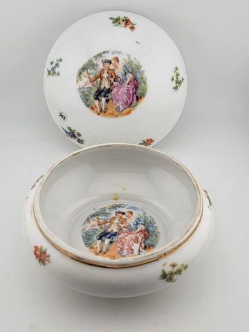 Vintage Erphila Germany Porcelain Jewelry Trinket Box Great Condition 1930s
