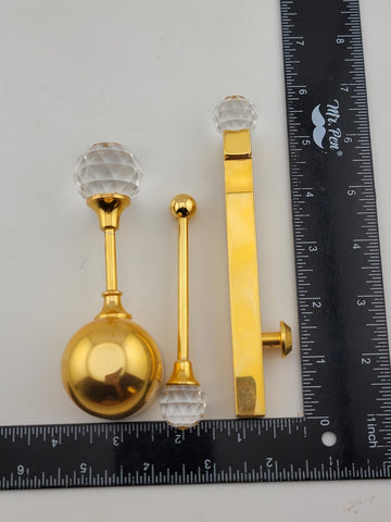 ViSet Of Valerio Albarello 24k Gold Electroplated Swarovski Crystal Cocktail Set