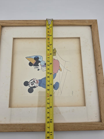 Rare Disney Treasures "Brave Little Tailor" Mickey Serigraph Etching Framed COA.