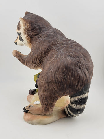 Vintage Cybis Raffles The Raccoon 7" Porcelain Figure Figurine. VG Cond.