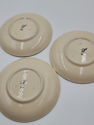Vintage Set Of 3 Franciscan Earthenware Apple Cup and Saucer 1940-1947