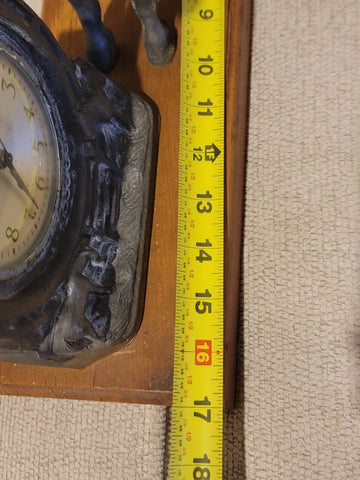 Antique Bronze Horse with Galter Electric  Clock made in Chicago, USA. Untested