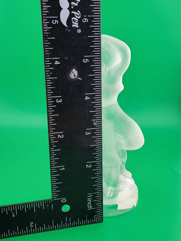 Rare LALIQUE Crystal "Le Faune" Figurine Dancing Nude Lovers Pan (Faun) & Diana