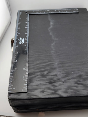 Antique Hard Cased Blue Enameled 1930s Vanity Set. Extremely Rare. VG Condition