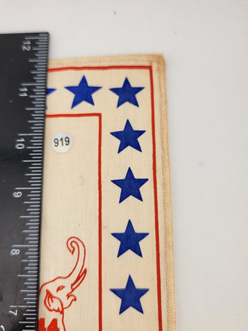 EXTREMELY RARE POST WAR ED. WEBSTER MEMORIAL CONSTITUTION HANKERCHIEF 1944 GOP