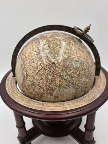 VTG Old World Zodiac Astrology Wooden Desktop 11” Globe w/ Stand -Made in Italy