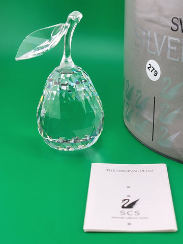 Swarovski Crystal 7476 000 002 Sparkling Fruit 162885 PEAR Figurine, 3 1/2"