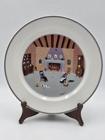 Villeroy & Boch Naif Laplau 4 Dinner Plates Christmas Village Noah Ark 10.5 Inch