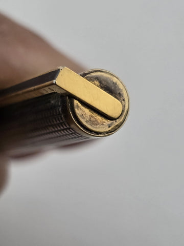 Vintage S.T Dupont Montparnasse Ciselé Ballpoint Pen - Palladium & Gold Plated