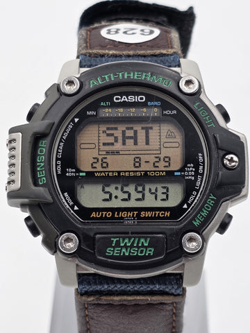 Private Vintage Casio Pro Trek PRT-30 1405 Twin Sensor Alti Thermo Digital Watch