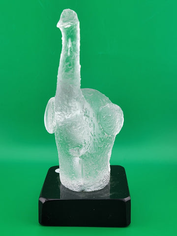 Rare Frosted Art Glass ELEPHANT Signed "Robla" Attributed to Archimede Seguso