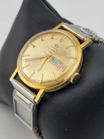 Vintage CIMEQA Agromatic 25 Men’s Watch. Gold Tone, Manual Movement SWISS. Works