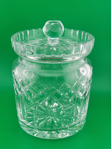 Vintage Waterford Crystal Lismore Lidded Biscuit Barrel Jar Canister Ireland