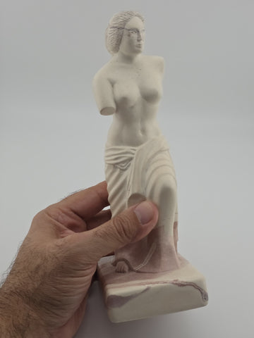 Vintage Venus de Milo Aphrodite Greek Goddess Chalkware Plaster Statue 8.5"