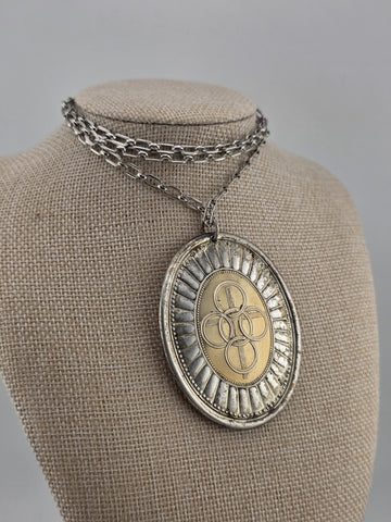 1975 Towle Five Gold Rings Sterling Silver Christmas Ornament Mistletoe Pendant