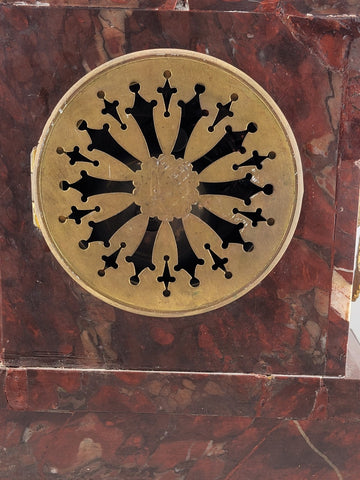 Rare Antique Medaille D'or Heavy Marble Mantle Clock Dated 1900. Working.