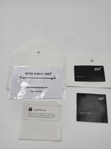 Genuine OEM Montblanc Watch Presentation Box Set w/ Warranty Card & Booklets