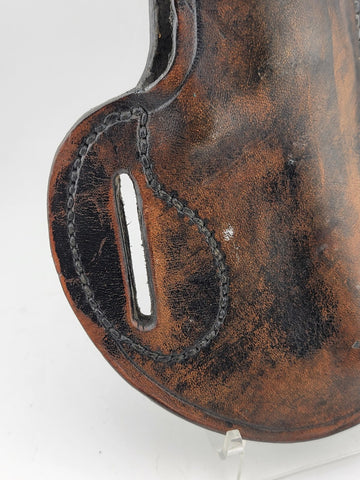 Vintage Post WW2 Black Leather CWK  Handgun Holster. Good Condition.