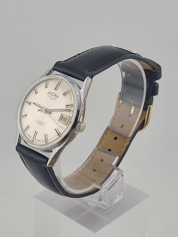 Vintage 1960's Vulcain Men's Automatic Calendar 17J Swiss Made Watch. Working.