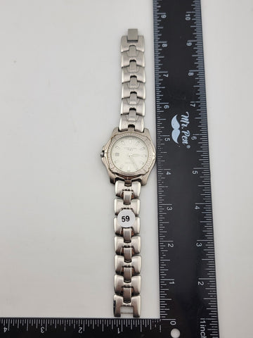 PULSAR Men's Silver Tone Stainless Steel White Dial Quartz WATCH V372-0240 Works
