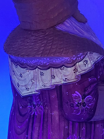 Ded Moroz Russian Hand Carved Wooden Santa Figurine Sergiyev Posad. Fluorescent.