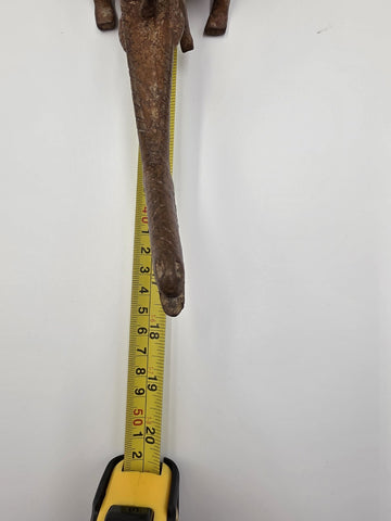 Rare African Senufo Bronze Crocodile with Rider Ritual Oracle Figure Lost Wax