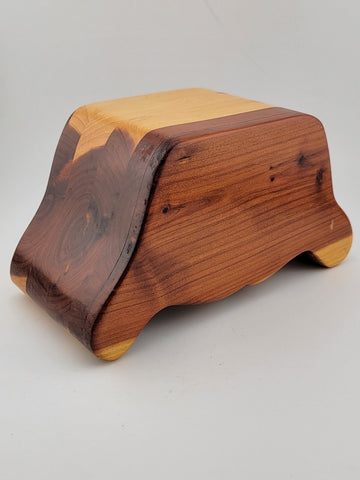 Rare One Of A Kind Vintage Walnut and Baltic Birch Single Drawer Bandsaw Box