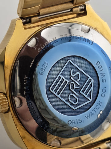 PRIVATE: VINTAGE Gold  ORIS AUTOMATIC SWISS VINTAGE STAR CRYSTAL 21 Jewels Day