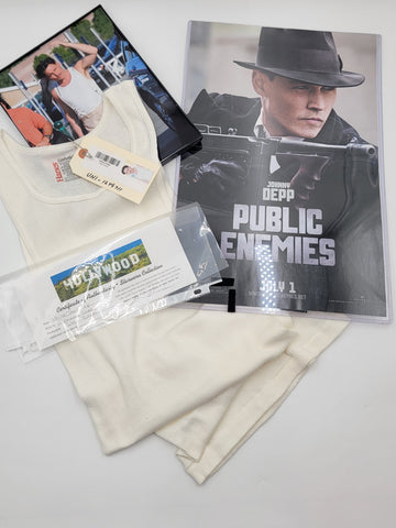 Rare Authenic Jhonny Depp Screen Worn Tanktop From Movie " Public Enemies" W COA