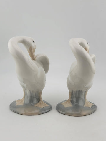 Set Of 2 Lladro Figurine “LITTLE DUCK” Duck/Goose Standing Preening 4553 Retired