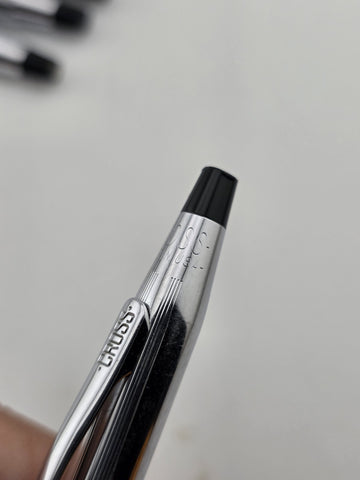 SET Of 5 GORGEOUS HIGH QUALITY SLIM CROSS POLISHED SILVER PENS AND PENCILS. READ