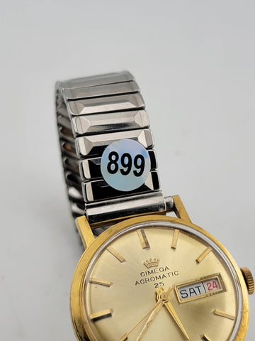 Vintage CIMEQA Agromatic 25 Men’s Watch. Gold Tone, Manual Movement SWISS. Works