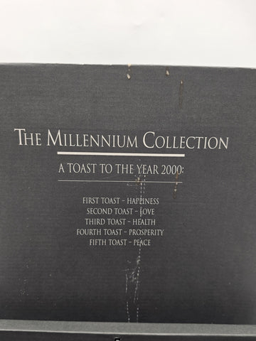 Waterford Crystal Millennium Health Toasting Flutes Pair New in Box Ireland